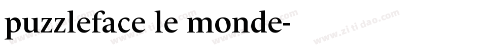 puzzleface le monde字体转换